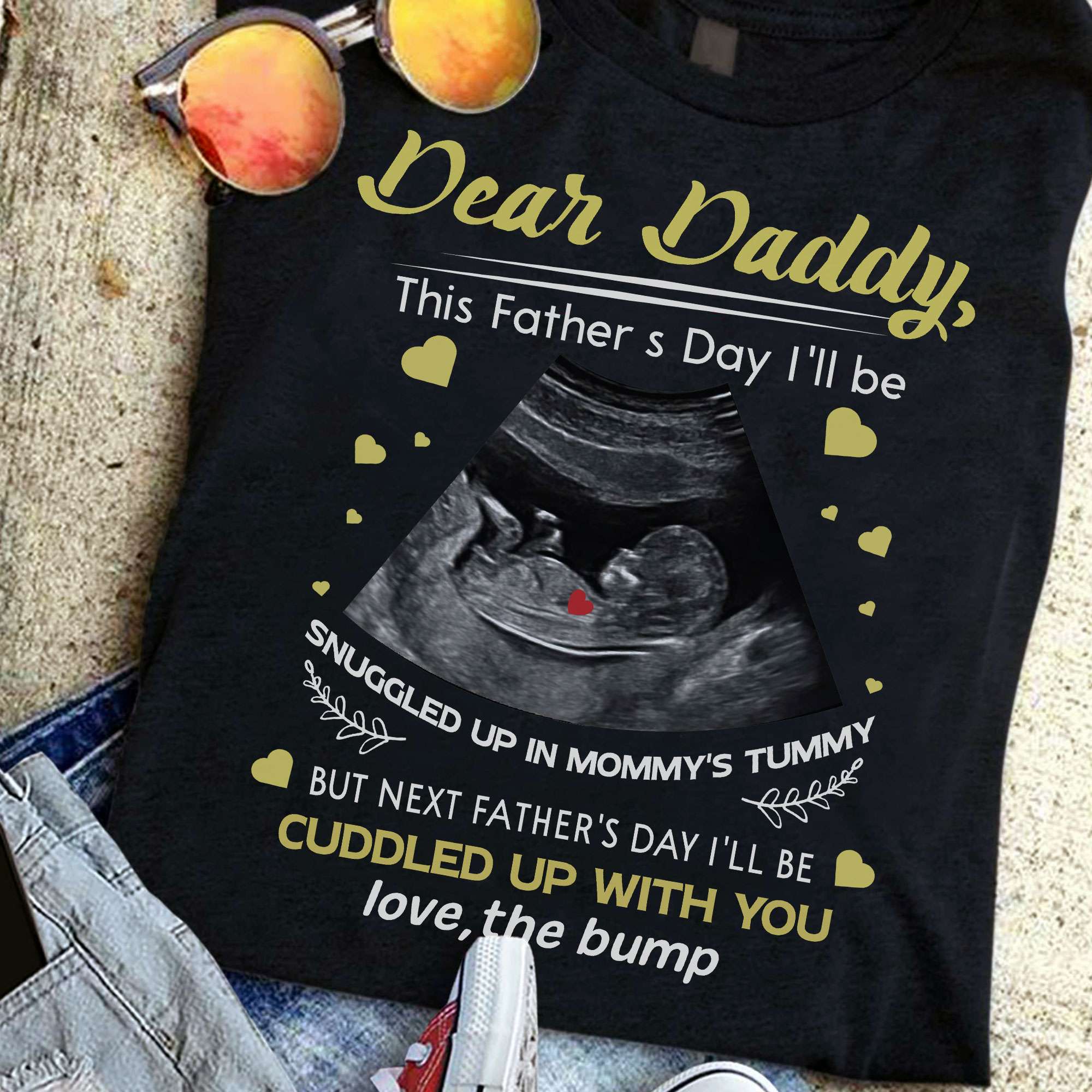 Dear daddy, this father's day I'll be snuggled up in mommy's tummy - Father and kids