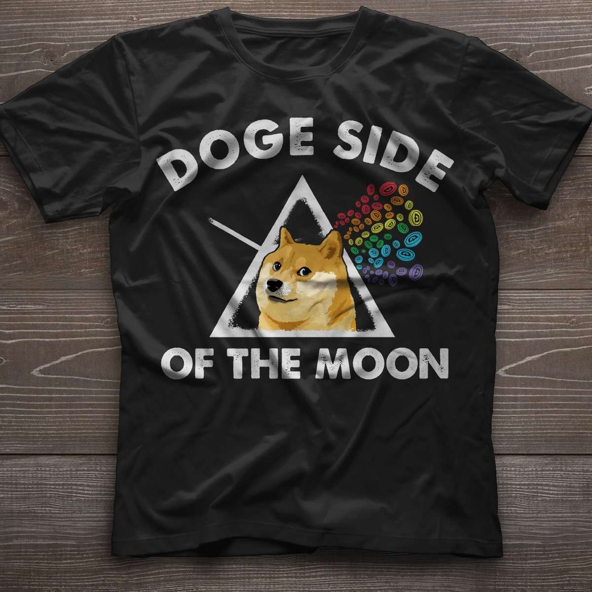 Doge side of the moon - Doge coin, cheme meme