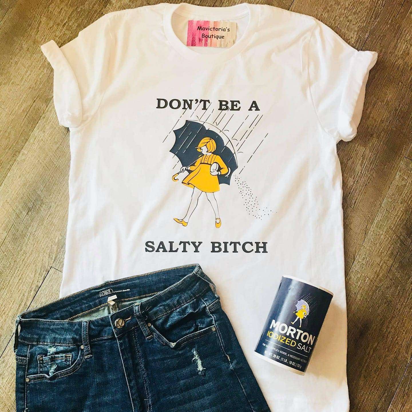 Don't be a salty bitch - Girl with umbrella, umbrella salty bitch