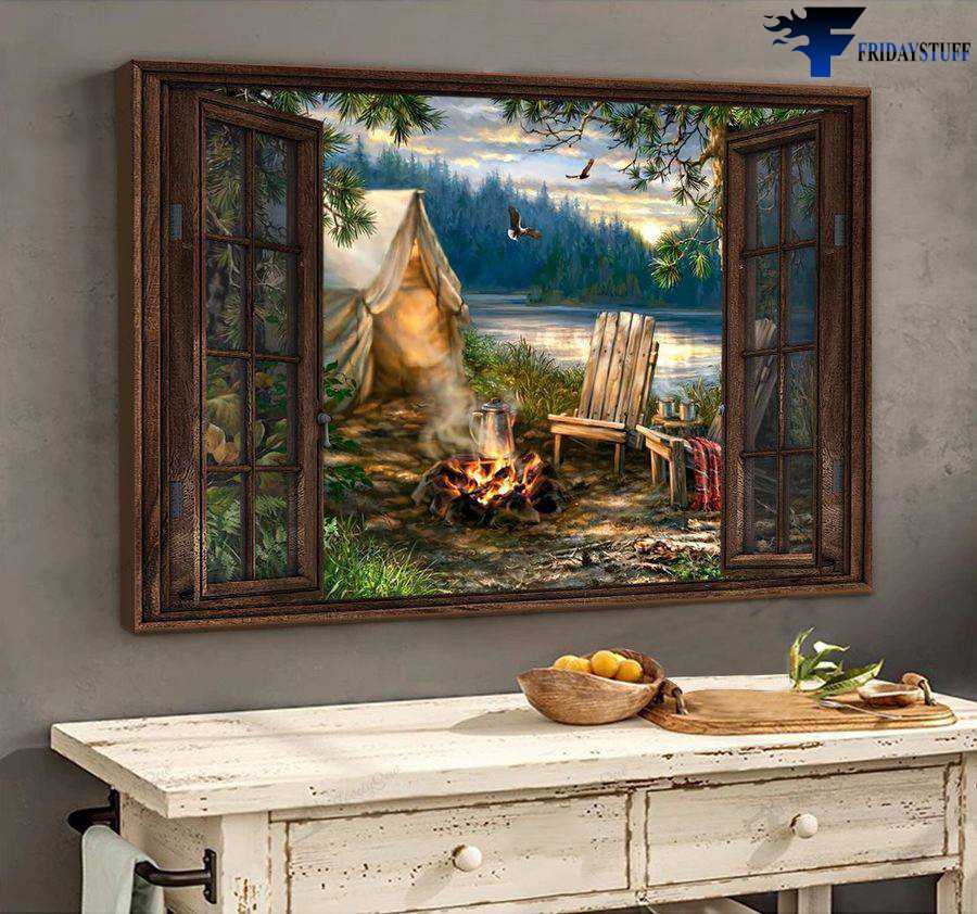 Forest Camping - Forest Window Scene