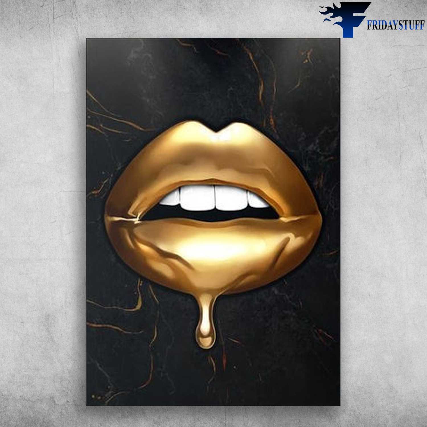 Golden Lips - Room Art