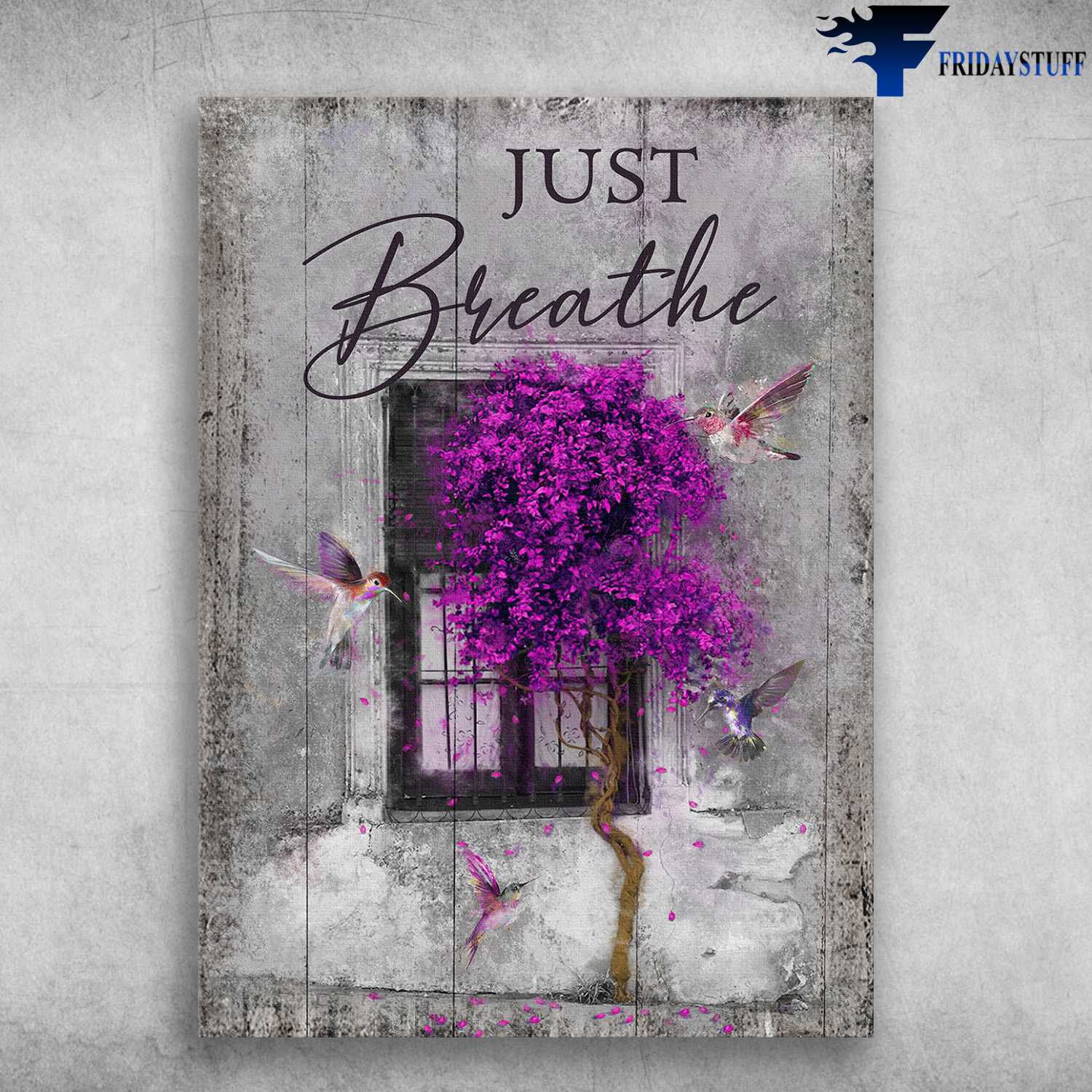 Hummingbird Window Flower - Just Breathe