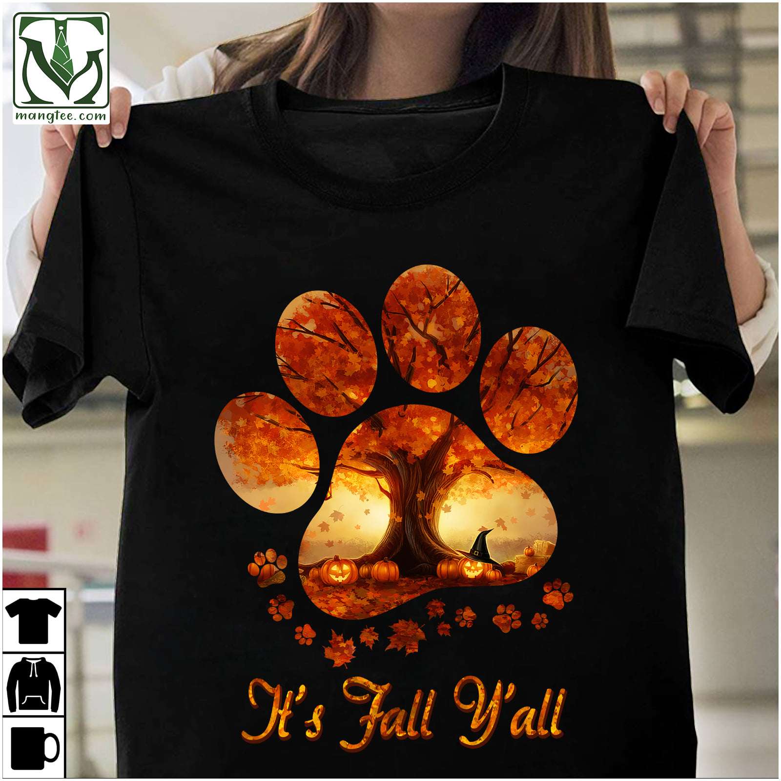 Its' fall y'all - Fall the season, dog paws