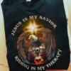 Jesus is my savior Riding is my therapy - Eagle riding motorcycle, riding lover