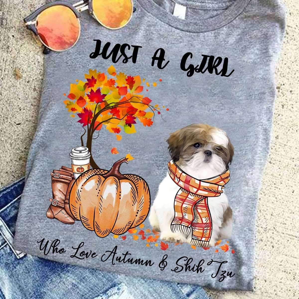 Just a girl who love autumn and Shih Tzu - Autumn the season, Shih Tzu dog