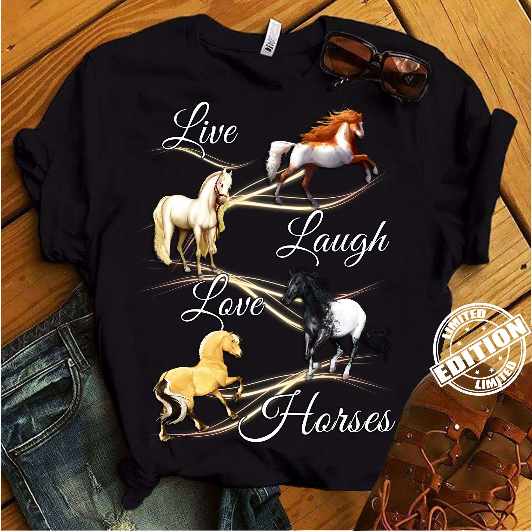 Live laugh love - Horses lover, running horses