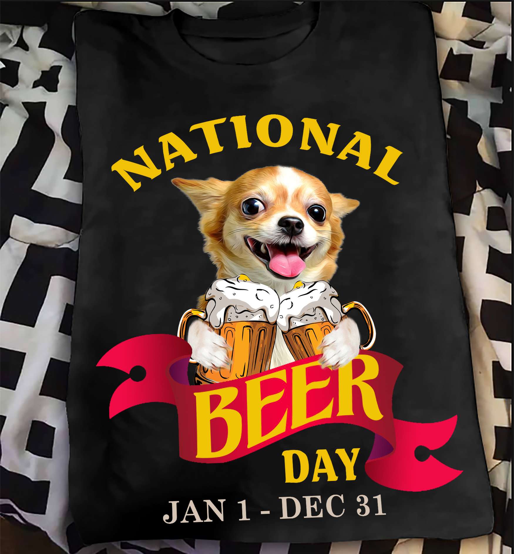 National beer day - Chihuahua and beer, dog lover