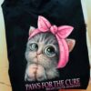 Paws for the cure - Breast cancer awareness, gorgeous kitty cat