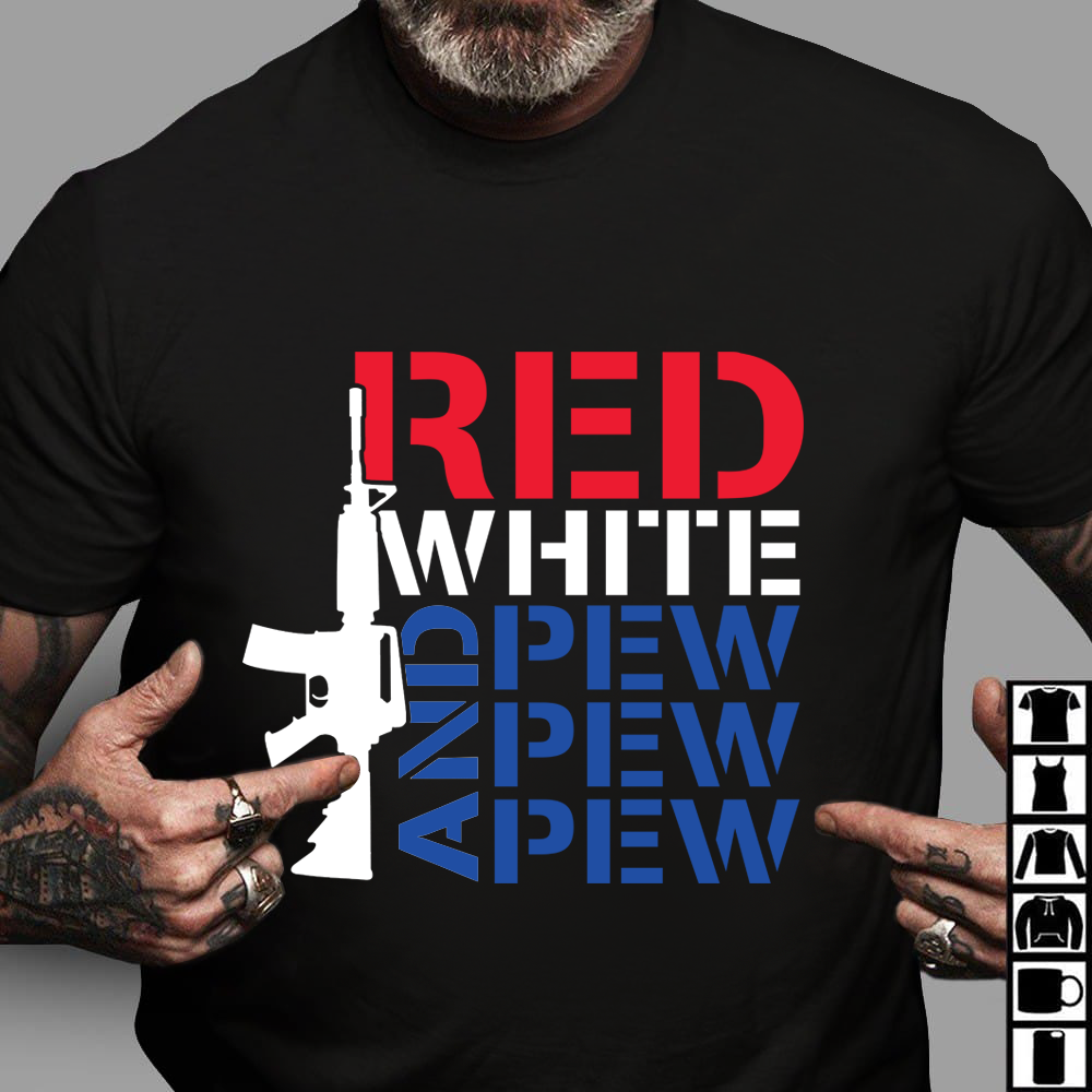 Red white and pew pew pew - America army, America flag color