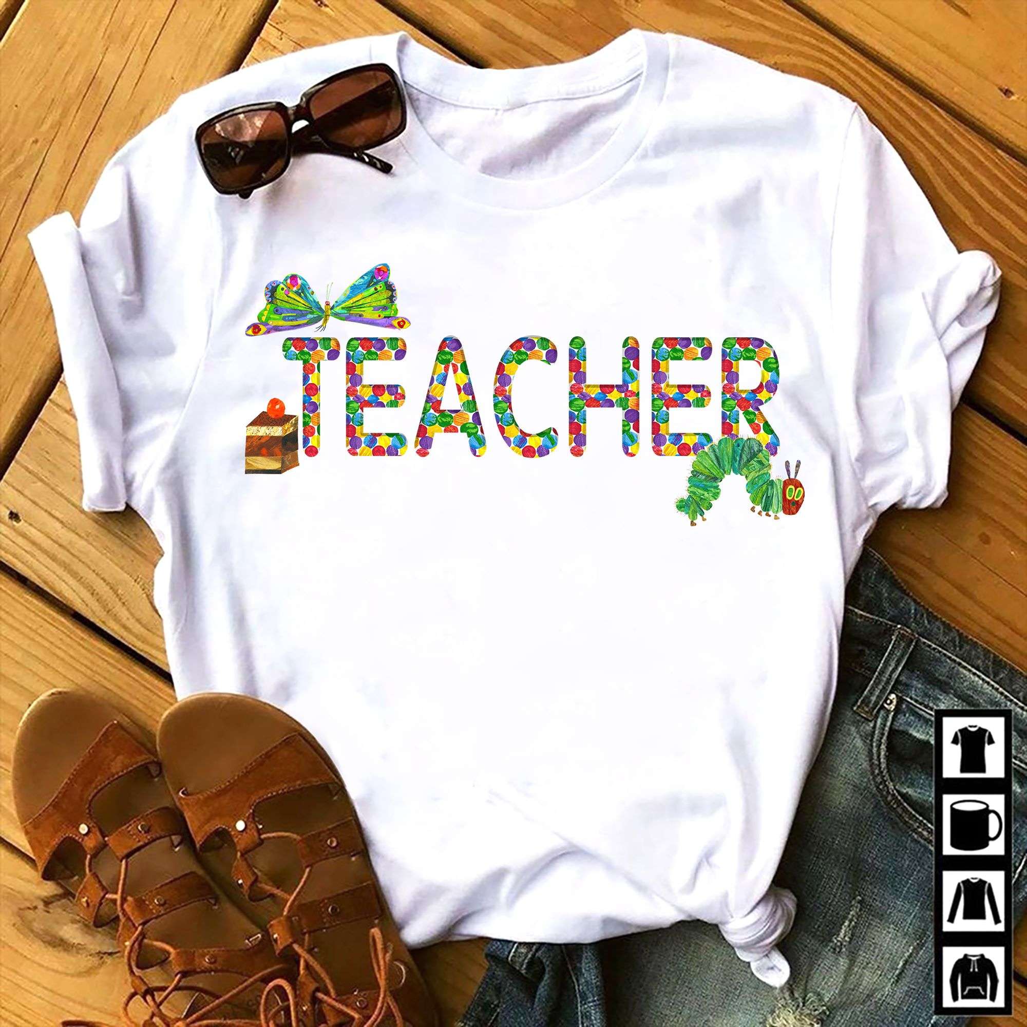 Teacher the job - Worm and butterfly, educate job