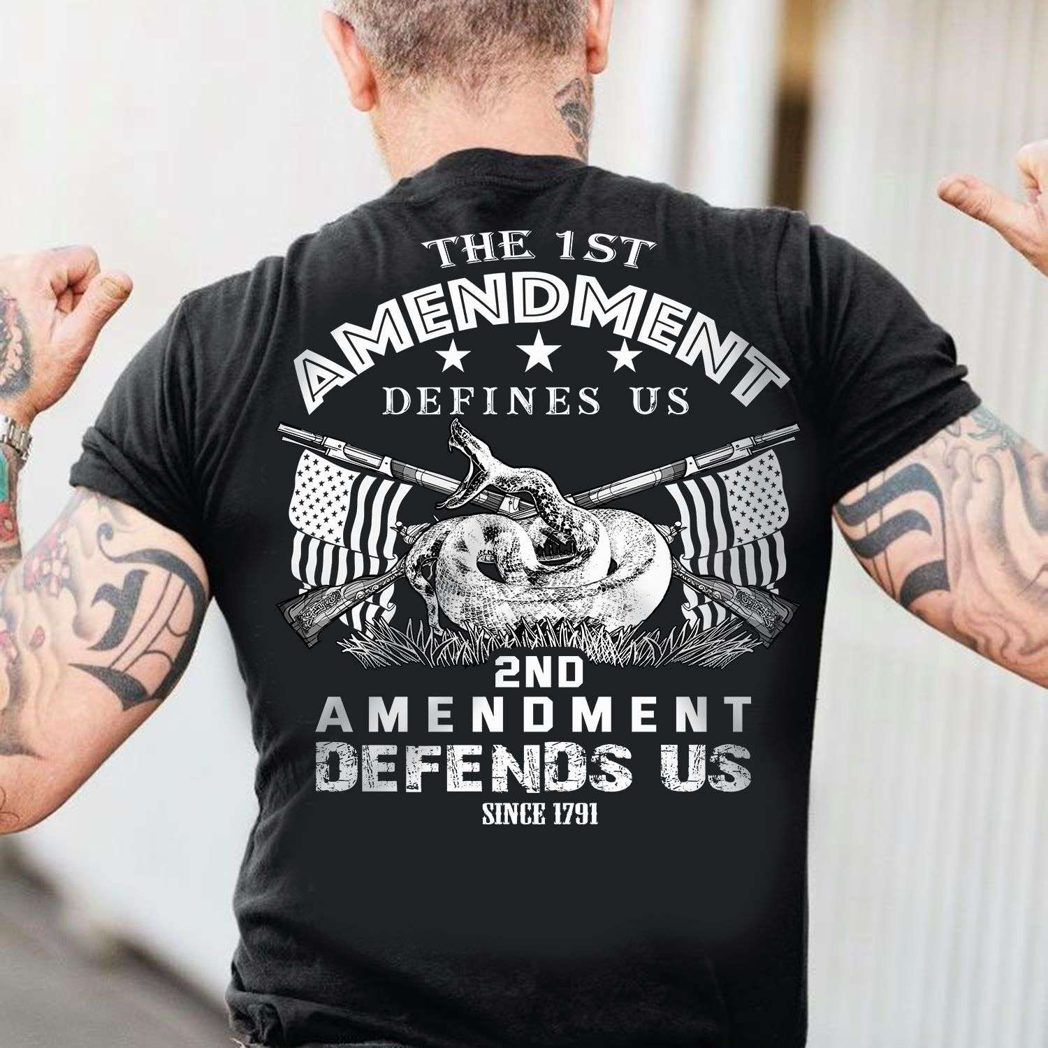 The 1st Amendment defines us 2nd amendment defends us - American veteran