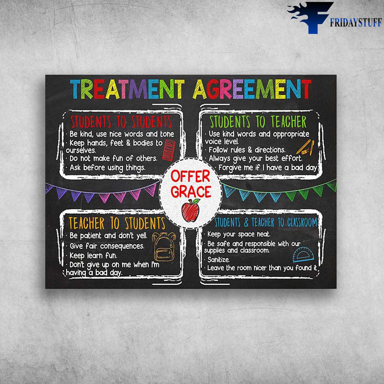 Treatment Agreement - Students To Student, Students To Teacher, Teacher To Students, Students And Teacher To Classroom, Offer Grace