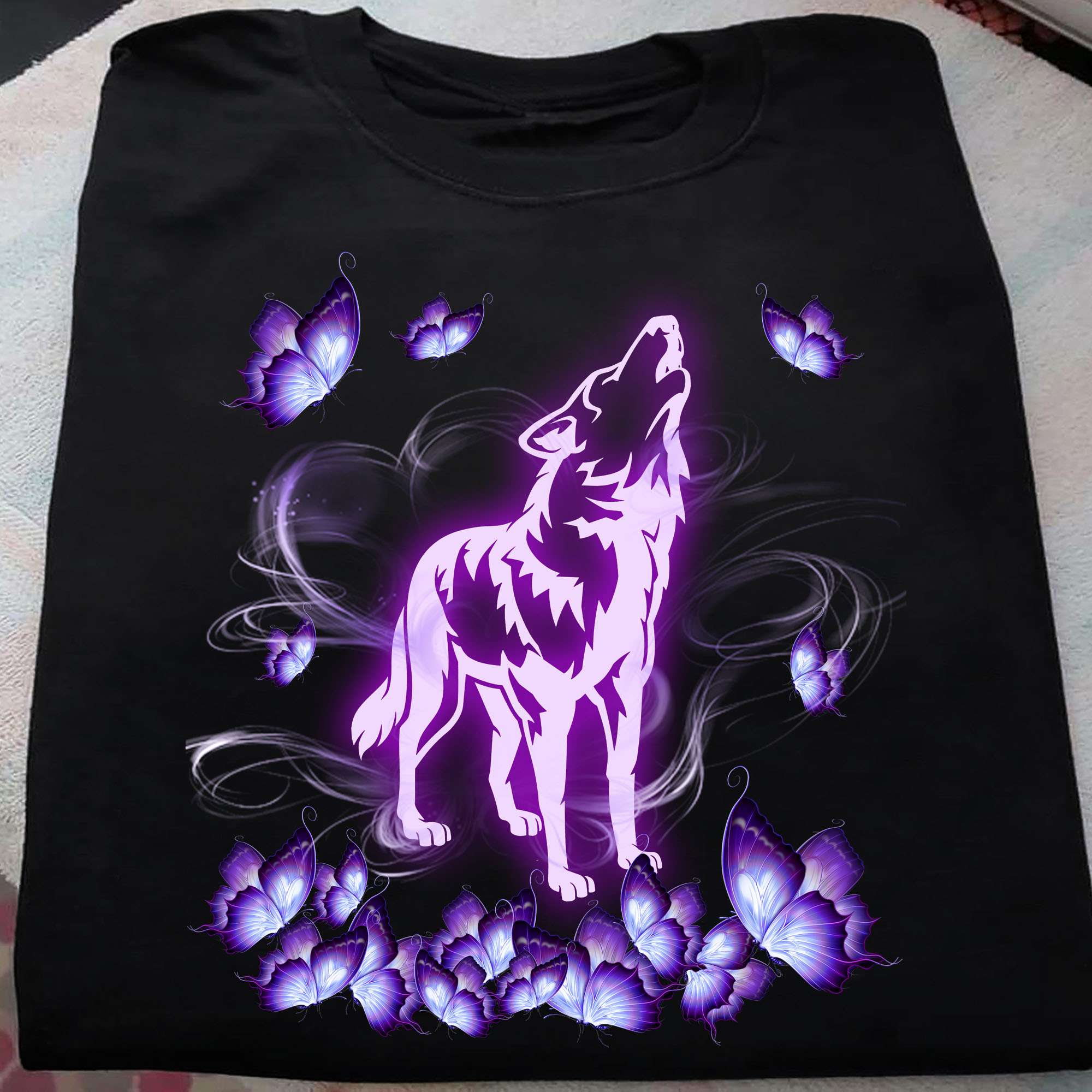 Wolf and butterflies - Wolf the animal, wolf lover
