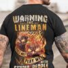 Linema Skull - Warning this lineman does not play well with stupid people