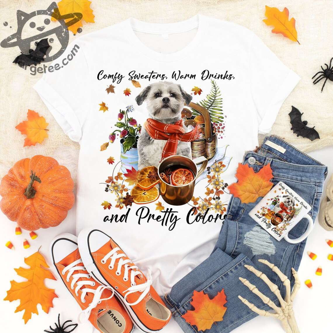 Autumn Shih Tzu - Compy sweaters warm drinks and pretty color