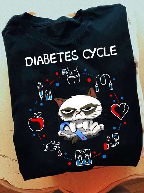 Diabetes Cat, Diabetes Ribbon - Diabetes cycle