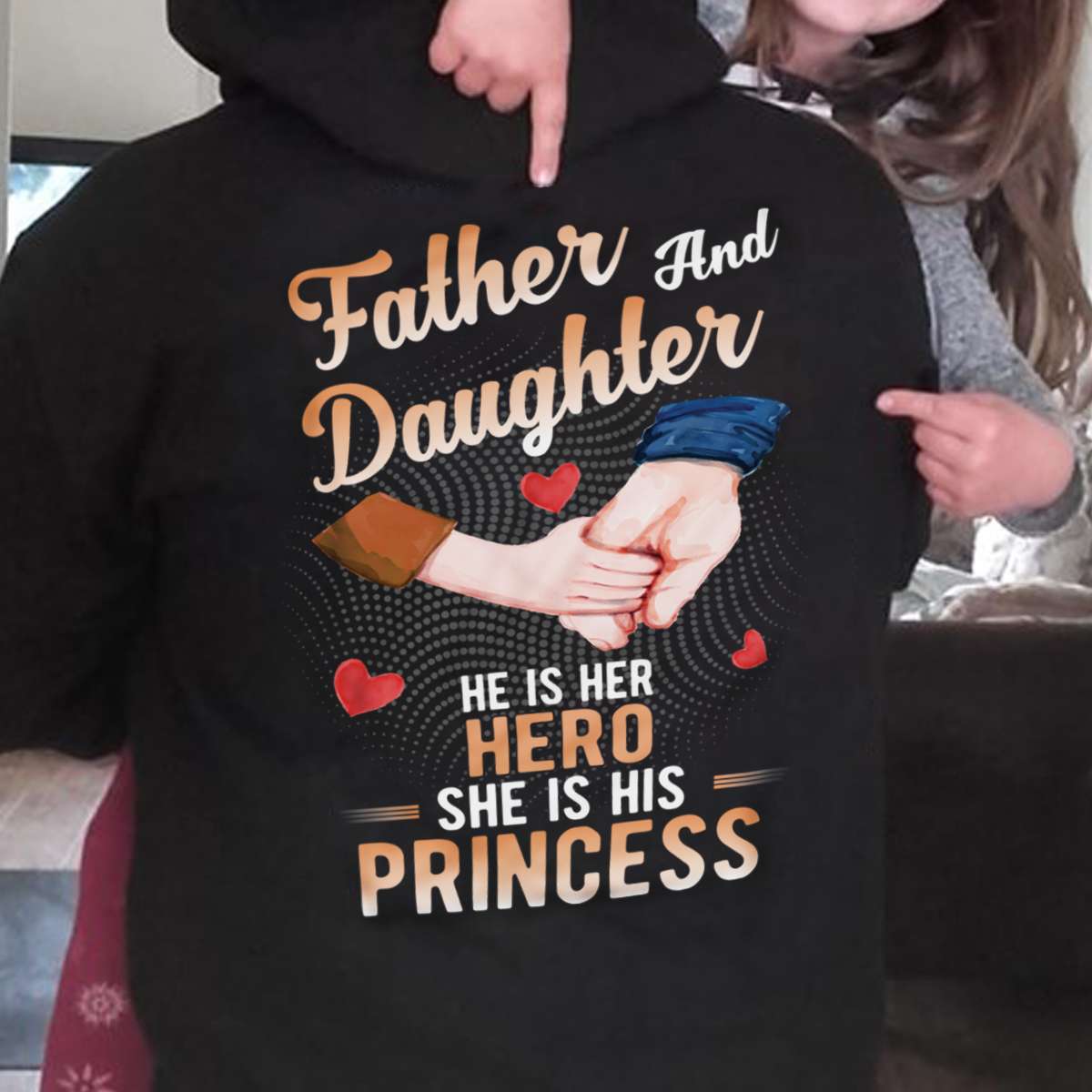 Father and daughter he is hee hero she is his princess