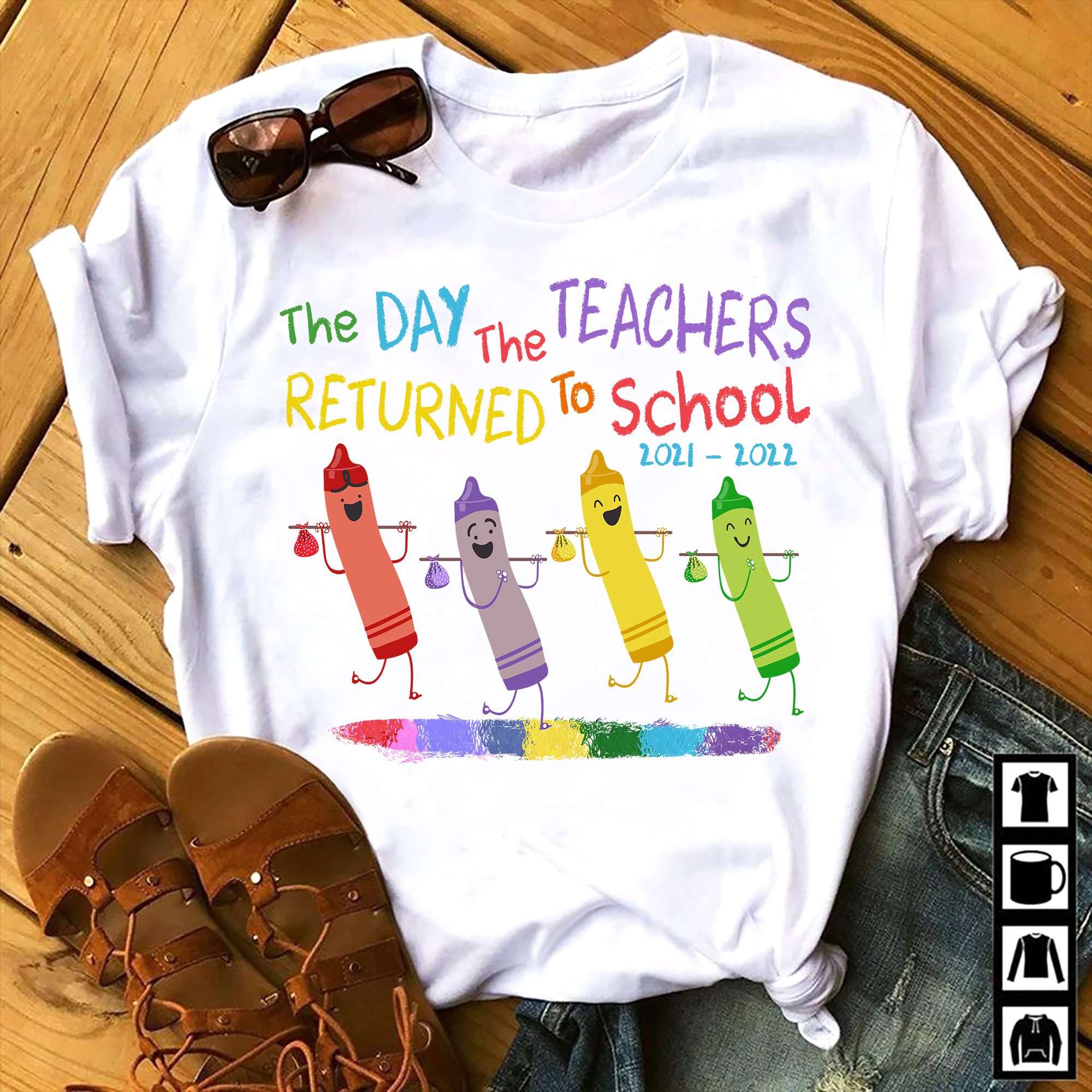 Funny Crayons, Back To School - The day the teachers returned to school
