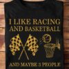 Racing Flag Basketball - I like racing and basketball and maybe 3 people