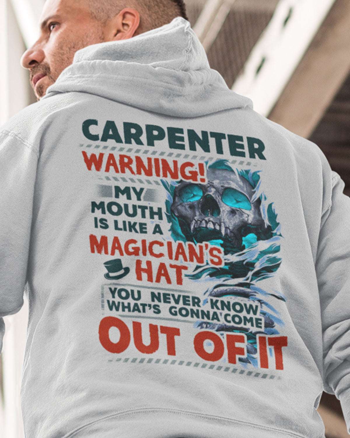 Carpenter Skull - Carpenter warning my mouth is like a magician's hat