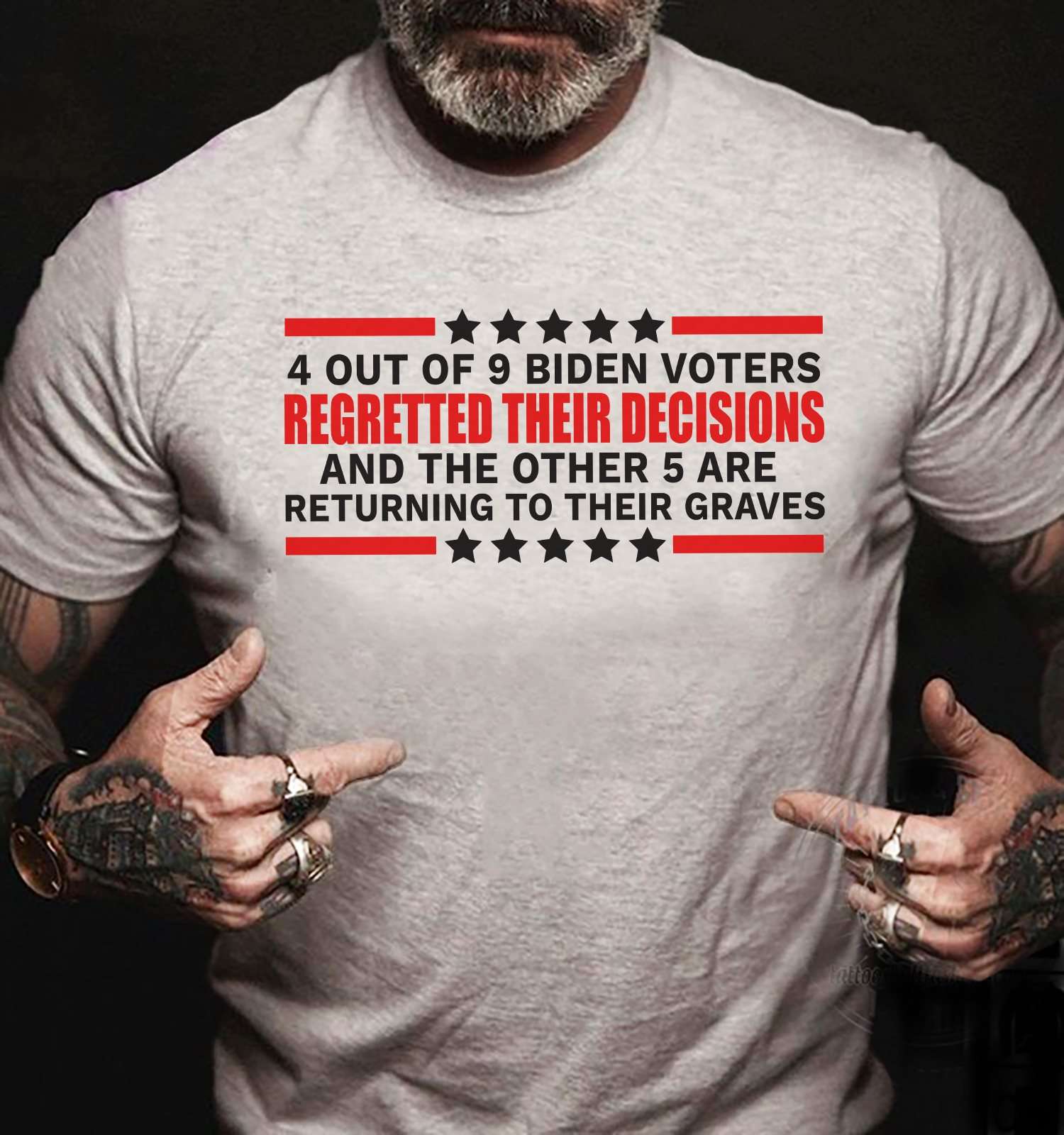 4 out of 9 biden voters regretted their decisions and the other 5 are returning to their graves