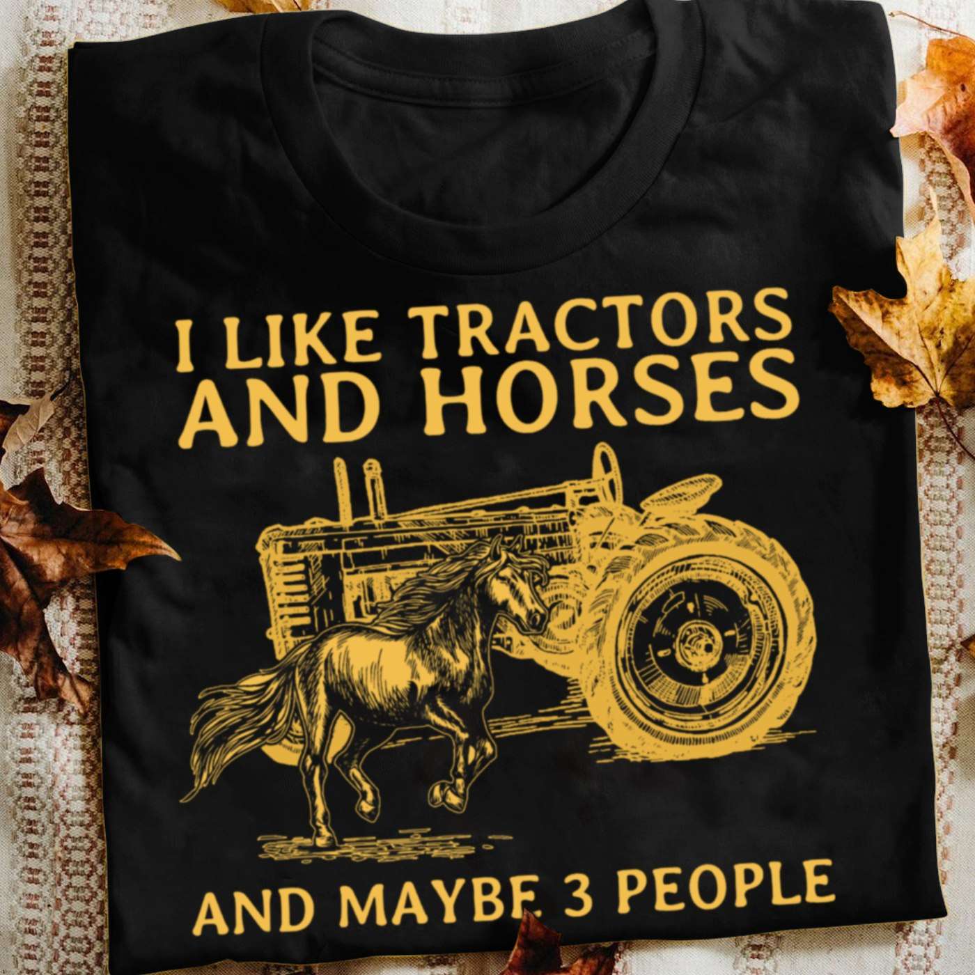 Tractor Horse - I like tracir and horses and maybe 3 people