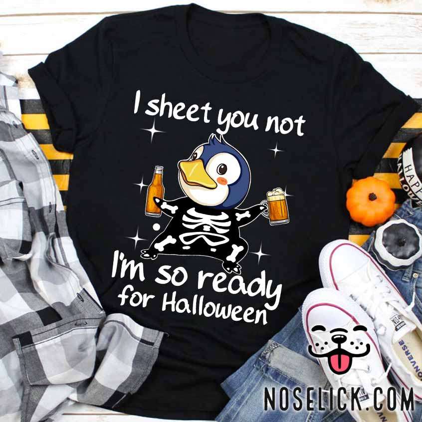 Skeleton Penguin Beer, Halloween Costume - I sheet you not i'm so ready for halloween