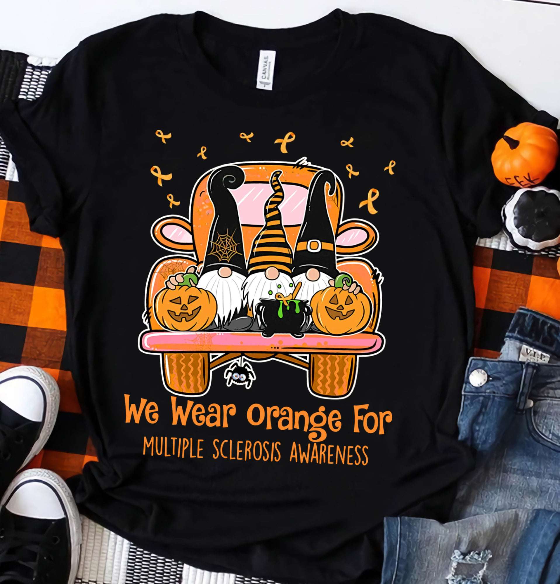 Multiple Sclerosis Gnomes, Halloween Costume - We wear orange for Multiple Sclerosis awareness