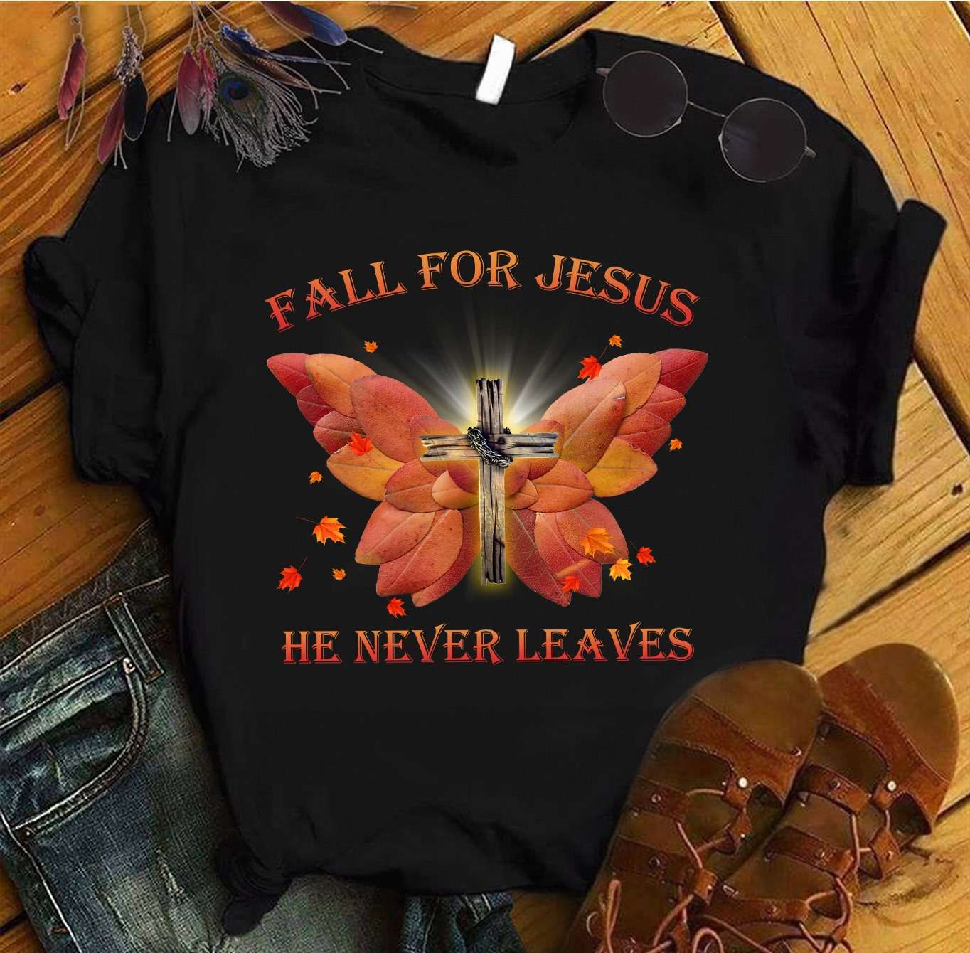 Butterfly God's Cross - Fall for jesus he never leaves