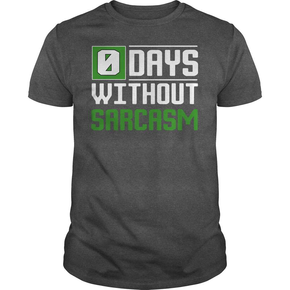 0 Days without sarcasm