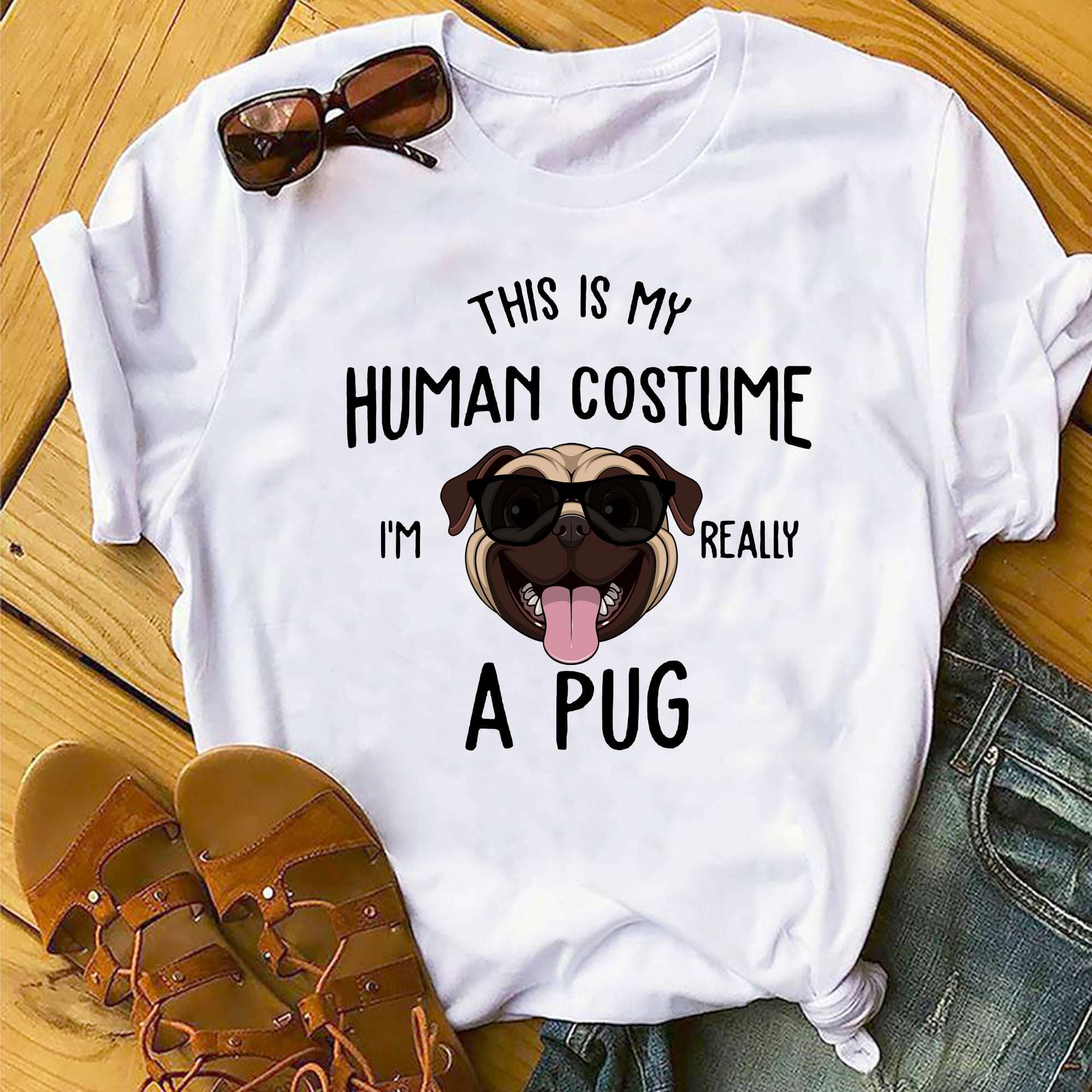 Funny Pugdog - This is my human costume i'm really a pug