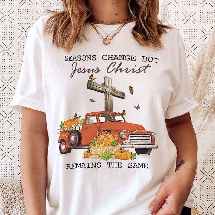 Autumn Farm Truck - Seasons change but jesus christ remains the same