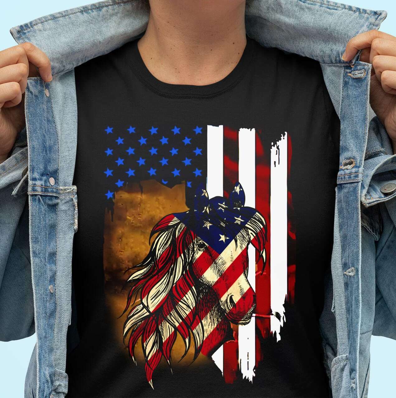 The Horse Tees Gifts - America Horse