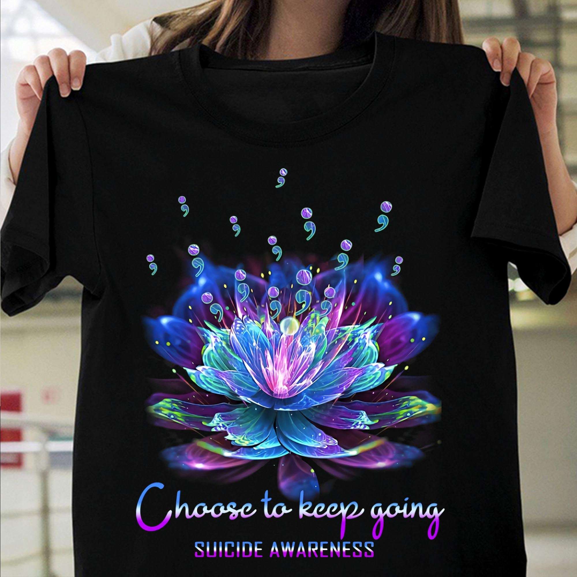 Suicide Lotus Flower - Choose to keep going suicide awareness