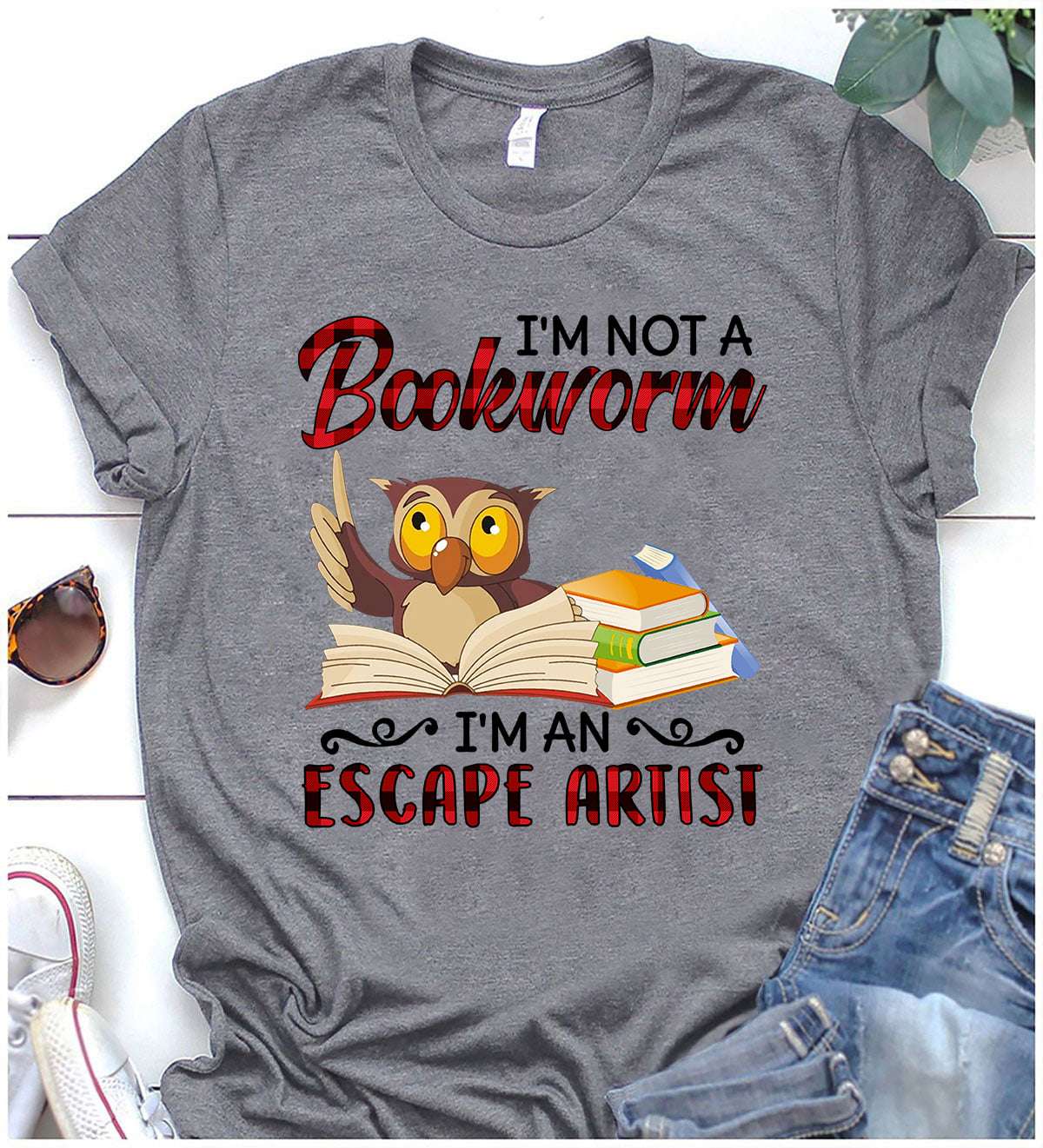 Owl Love Book - I'm not a bookworm i'm an escape artist