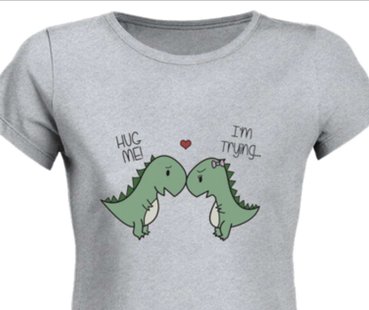 Couple Dinosaur - Hug me i'm trying