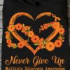 Multiple Sclerosis Ribbon - Never give up Multiple Sclerosis Awareness