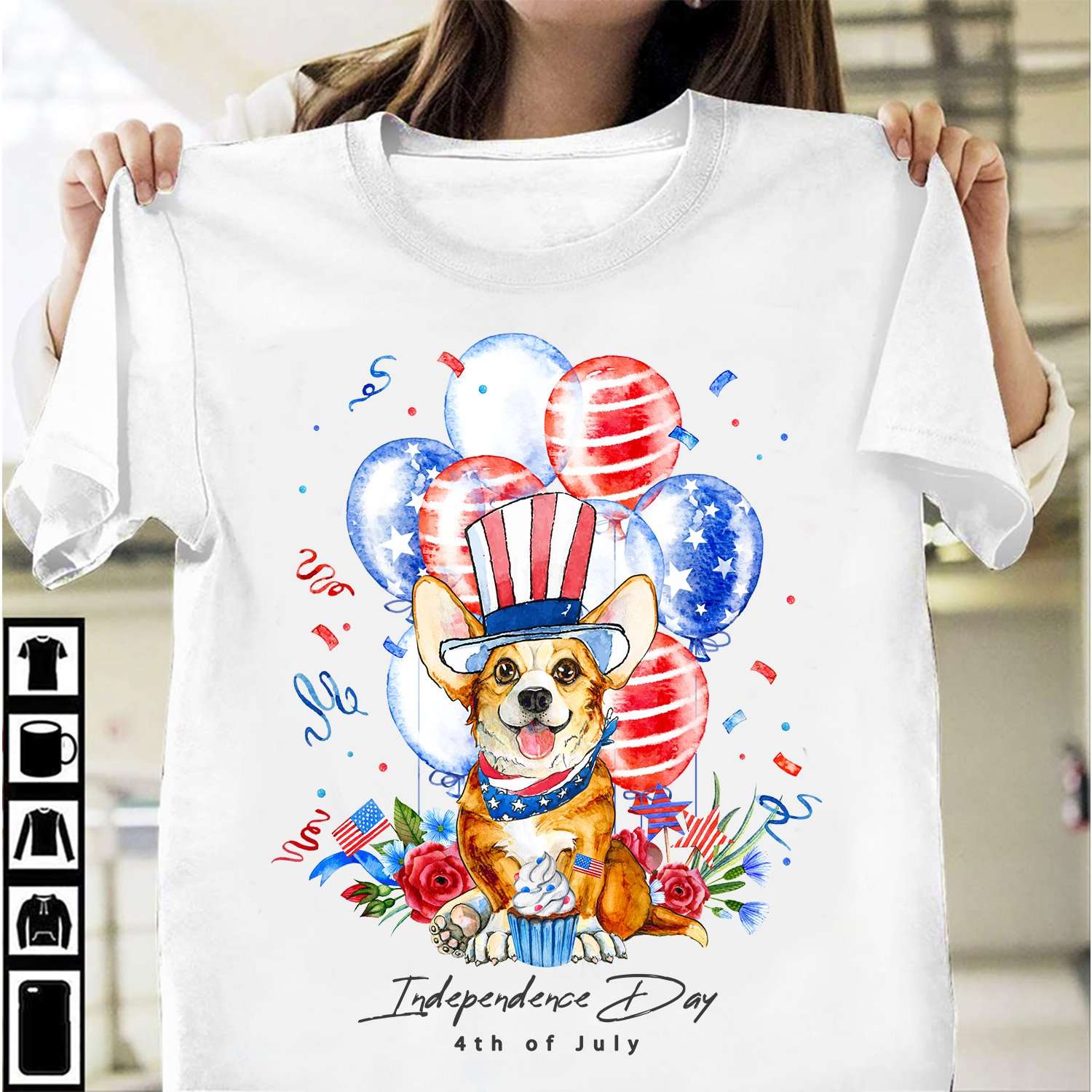 Corgi America Balloon - Independence day 4th of july