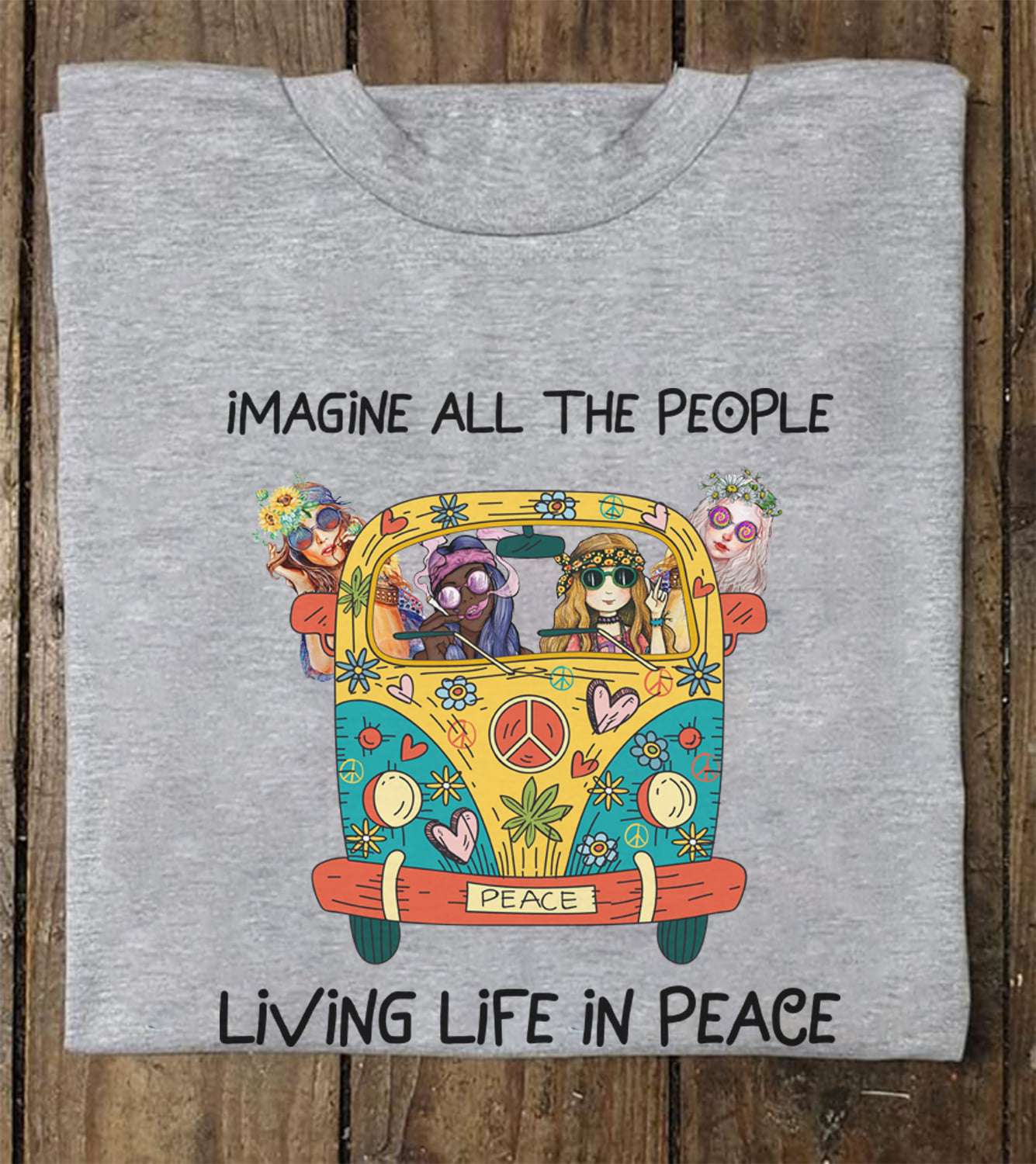 The Hippie Van - Imagine all the people living life in peace