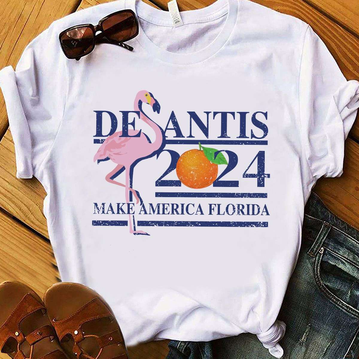 Flamingo Orange - Desantis 2024 make america florida