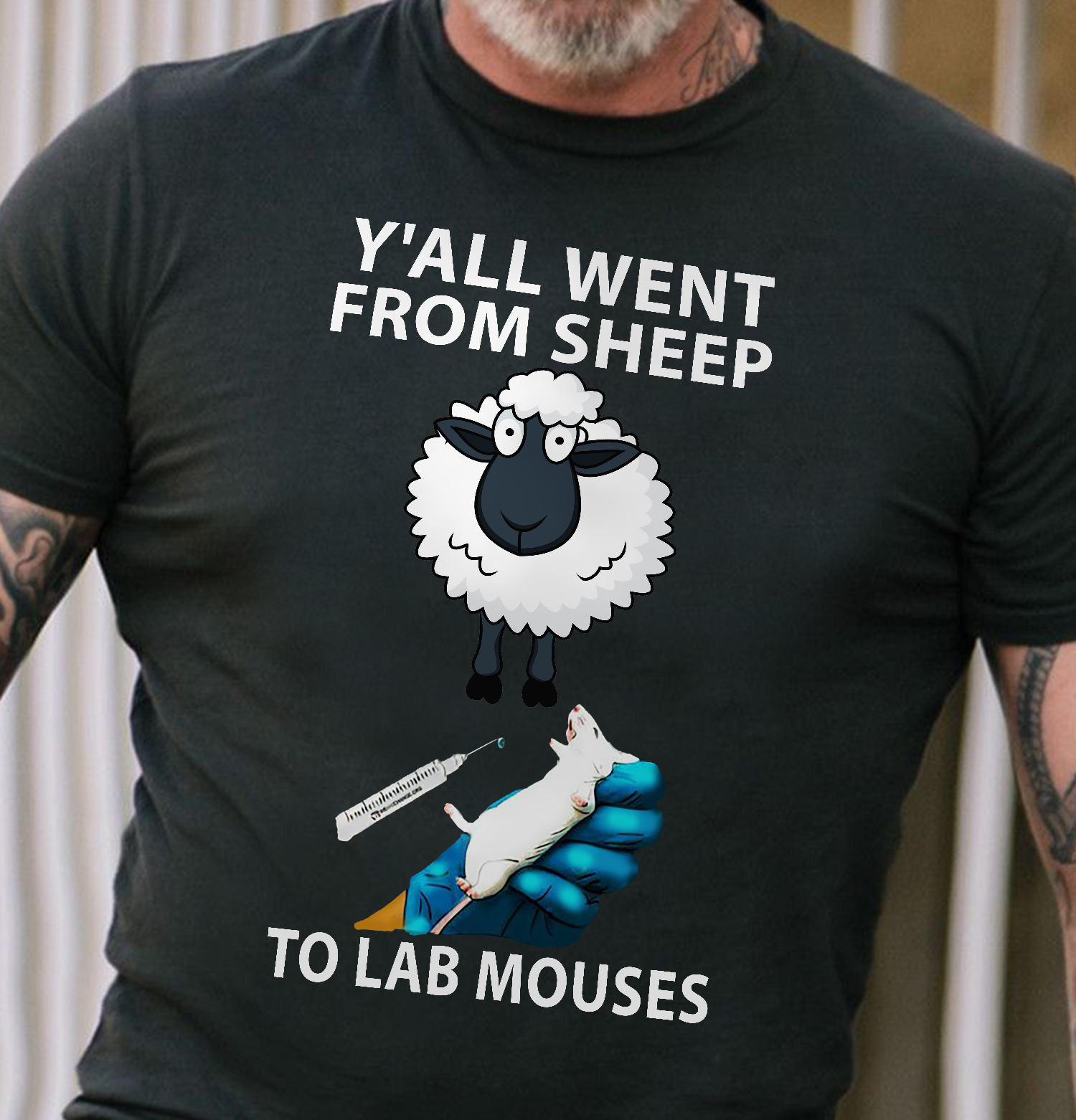 Sheep Lab Mouse - Y'all went from sheep to lab mouse