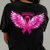Wings Breast Cancer Ribbon - Breast cancer survivor