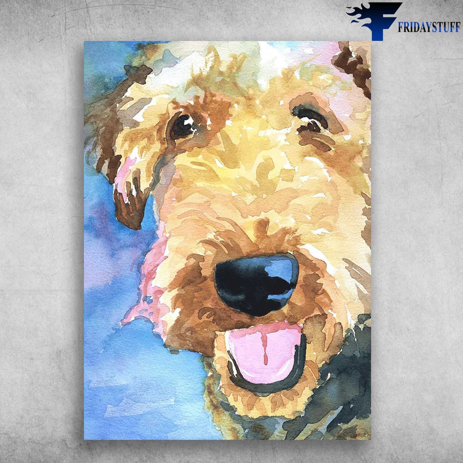 Airedale Terrier Art Print - Vertical Poster