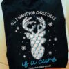 All I want for Christmas is a cure - Diabetes awareness, Deer Christmas Ribbon
