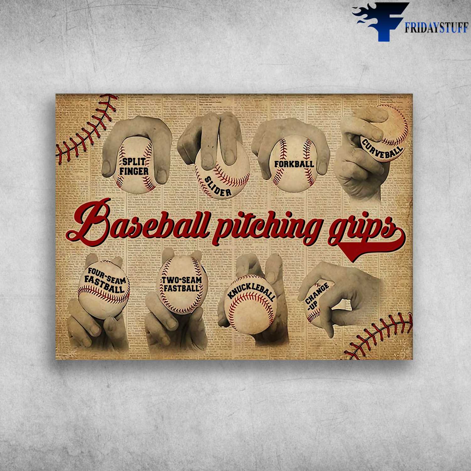 Baseball Pitching Grips - Split Finger, Slider, Forkball, Curveball, Four-seam Fastball, Two-seam Fastball, Knuckleball, Chang-up, Baseball Lover