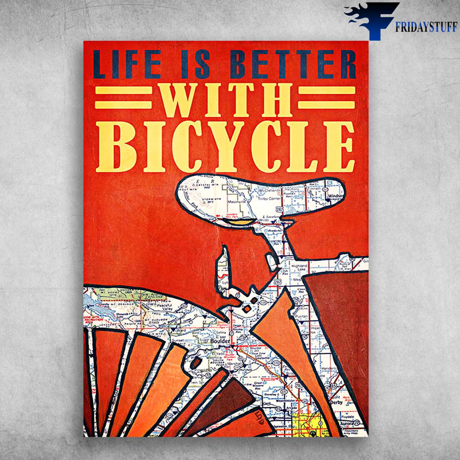 Bicycle Poster - Life Is Better With Bicycle, Biker Lover