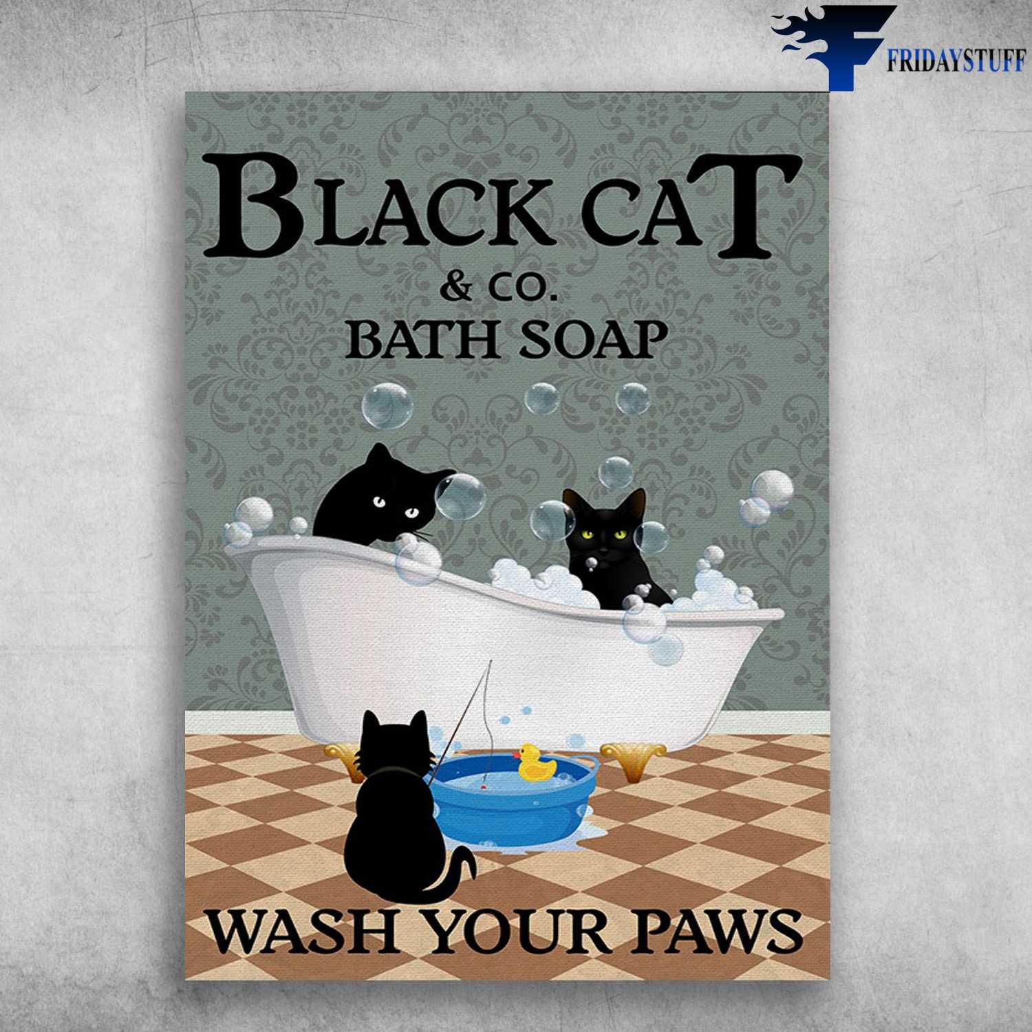 Black Cat Bath Soap - Black Cat And CO. Bath Soap, What Your Paws
