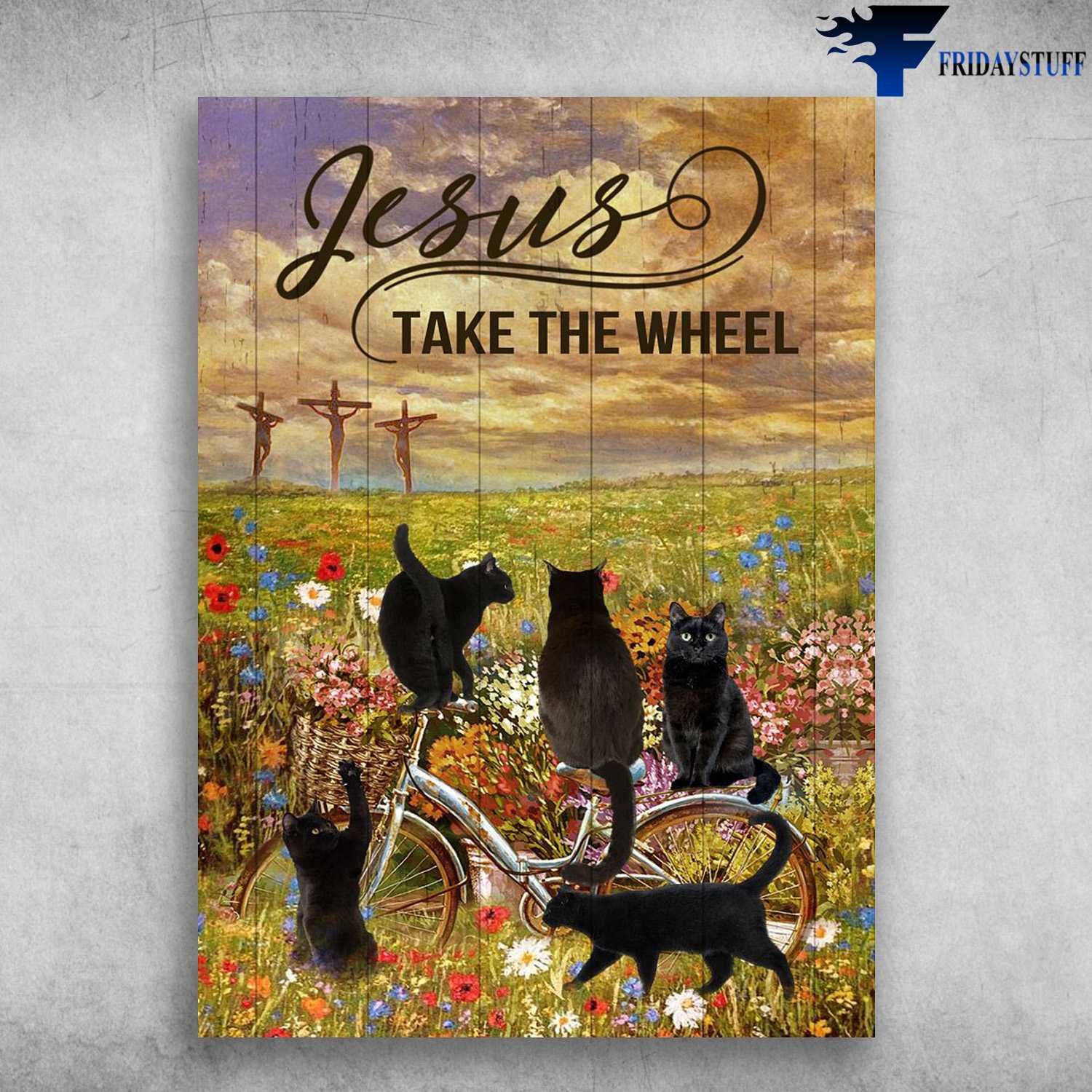 Black Cat Bicycle, Flower God - Jesus Take The Wheel