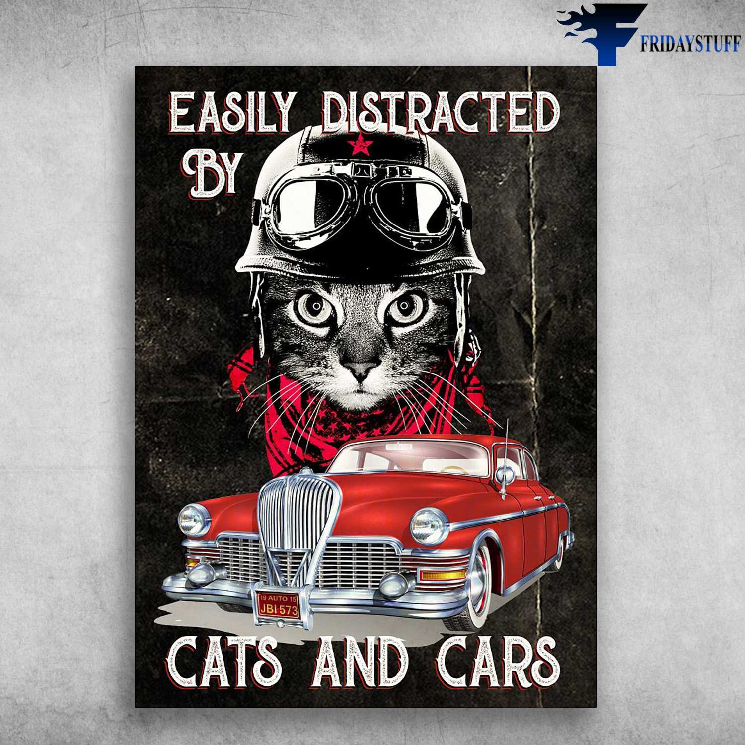 Black Cat Driving - Easily Distracted By, Cats And Cars, Racing Cat