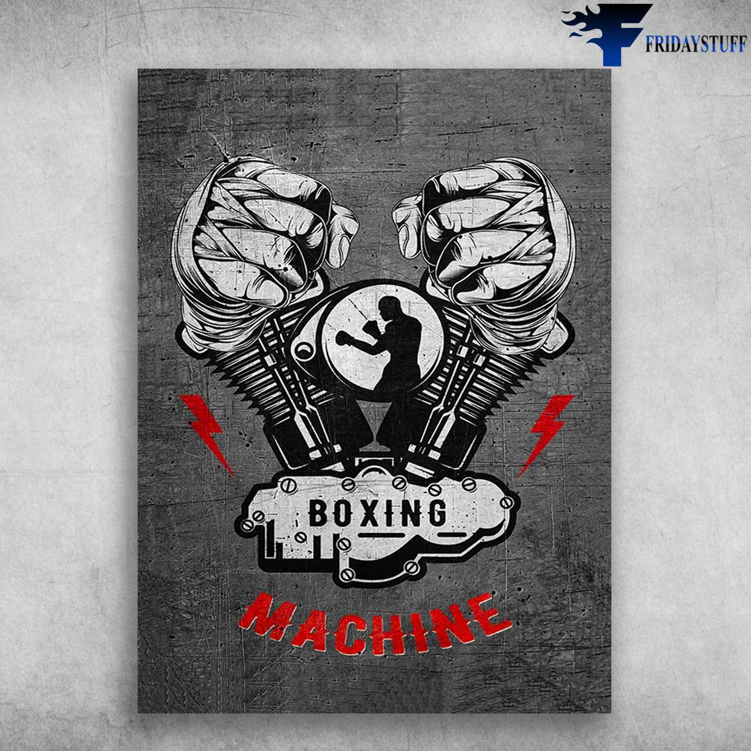 Boxing Maching, Boxing Man, Boxing Room Poster
